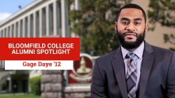 Gage Daye on Bloomfield College campus.